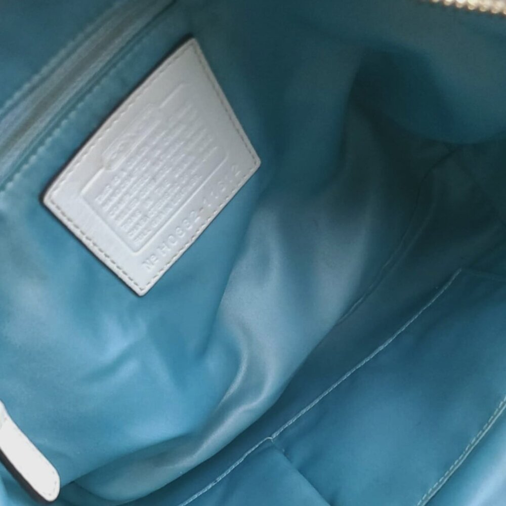 COACH ERGO Pebbled Leather Bag Ivory Y2K - Picture 3 of 8